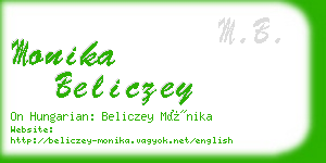 monika beliczey business card